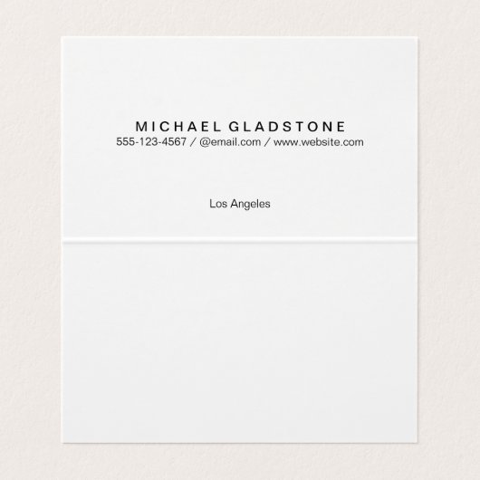 Monogram raster visitekaartje (Binnenkant ongevouwen)