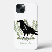 Monogram Raven Spirit Animal Gepersonaliseerd Case-Mate iPhone Case (Achterkant)
