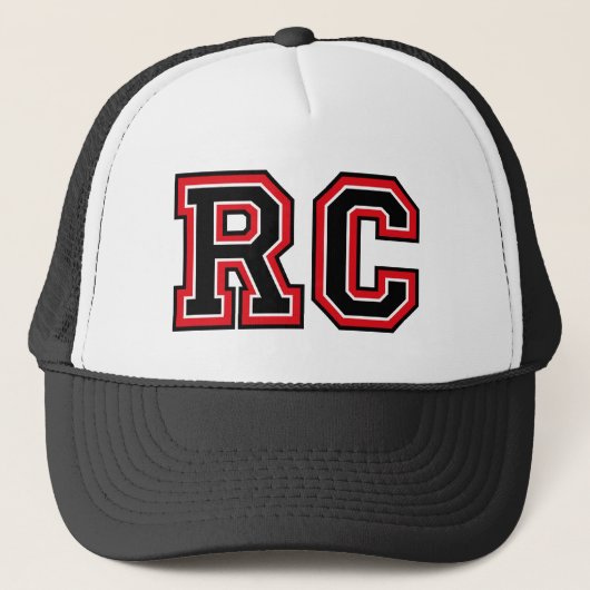 Monogram "RC"-initialen Trucker Pet (Voorkant)