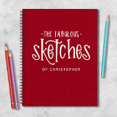 Monogram Red Artist Sketchbook Notitieboek