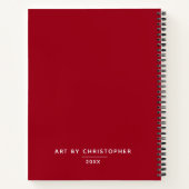 Monogram Red Artist Sketchbook Notitieboek (Achterkant)