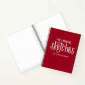 Monogram Red Artist Sketchbook Notitieboek (Binnen)
