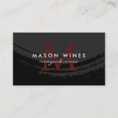 Monogram Red Artistisch geborsteld rood wijnglas Visitekaartje (Voorkant)