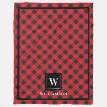 Monogram Red Black Buffalo