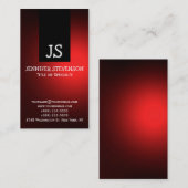 Monogram Red Black Consultant Visitekaartje (Voorkant / Achterkant)