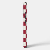 Monogram Red Cream Checkered Pattern Case-Mate iPhone Case (Achterkant / Links)