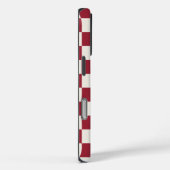 Monogram Red Cream Checkered Pattern Case-Mate iPhone Case (Achterkant / Rechts)