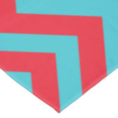 Monogram Red en Blue Chevron kersttablet Tafelkleed (Gekanteld)