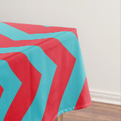 Monogram Red en Blue Chevron kersttablet Tafelkleed (Voorbeeld)