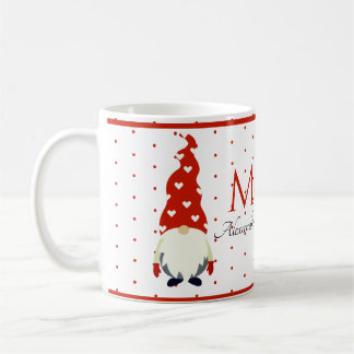 Monogram Red en White Gnome Bedroom Koffiemok