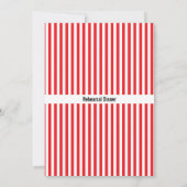 Monogram Red en White Stripes Pattern Rehearsal Kaart (Achterkant)