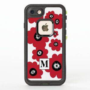 Monogram Red Floral