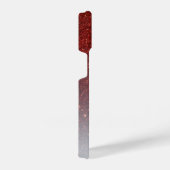 Monogram Red Glitter Ombre iPhone Hoesje (Rechterkant)