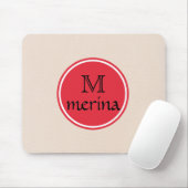 Monogram Red Gold Cirkel Muismat (Met muis)