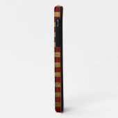 monogram red golden stripes chique stijl Case-Mate iPhone case (Achterkant/links)