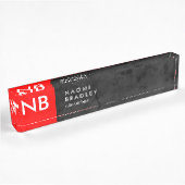 Monogram Red Gray Pattern Modern Naambordje