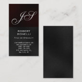 Monogram Red Grey Consultant Visitekaartje (Voorkant / Achterkant)