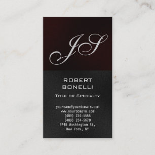 Monogram Red Grey Consultant Visitekaartje
