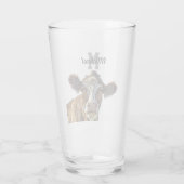 Monogram Red Holstein Koe Melkpoeder Boerderij Glas (Achterkant)