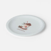 Monogram Red Hot Cocoa Coffee Christmas Party   Papieren Bordje (Gekanteld)