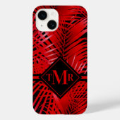 Monogram Red Palm Case-Mate iPhone Case (Achterkant)