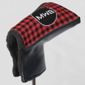 Monogram Red Plaid Golfblad Putter Head Hoesje Golfheadcover (3/4 voorkant)