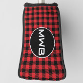 Monogram Red Plaid Golfblad Putter Head Hoesje Golfheadcover (Draai 90)