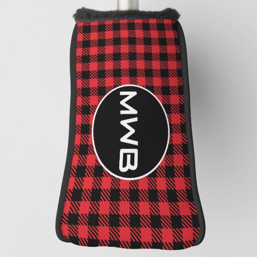 Monogram Red Plaid Golfblad Putter Head Hoesje Golfheadcover (Draai 90)