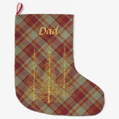 Monogram Red Pset Gold Treks kerststop Grote Kerstsok (Voorkant)