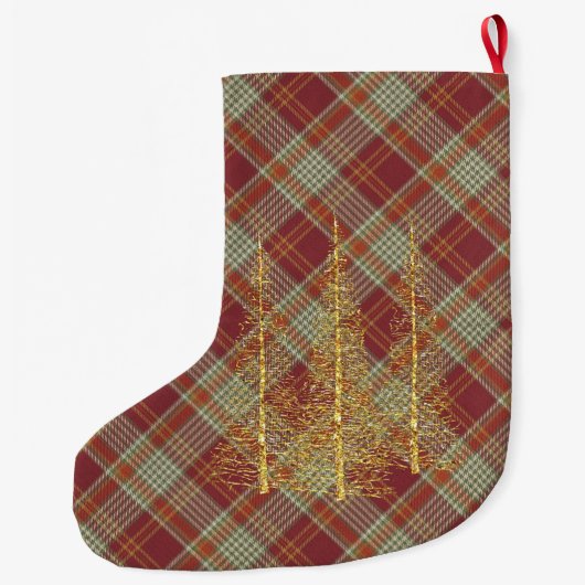 Monogram Red Pset Gold Treks kerststop Grote Kerstsok (Achterkant)