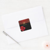 Monogram Red Rose Sticker (Envelop)