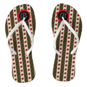 Monogram Red Rose Teenslippers (Voetbed)