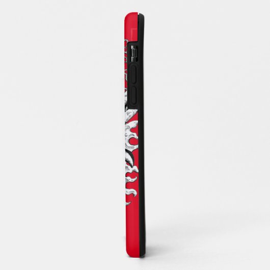 Monogram Red Skeleton Court Jester Hoesje-Mate Pho Case-Mate iPhone Case (Achterkant/links)