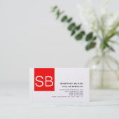 Monogram Red Stripe Consultant Visitekaartje (Staand voorkant)