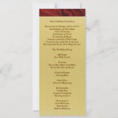 Monogram Red Swirls Wedding Programme Uitnodiging (Achterkant)