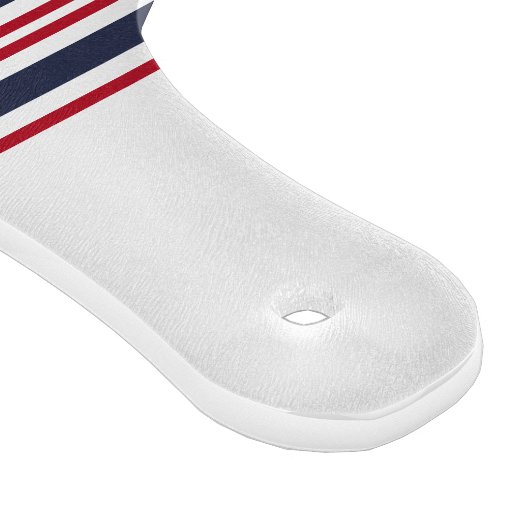 Monogram Red White Navy Blue Crab Nautical Snijplank (Hoek)