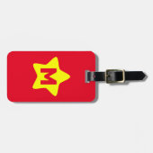 Monogram Red Yellow Star Bagagelabel (Voorkant horizontaal)