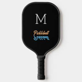 Monogram Reflectie Eenvoudig Minimalistisch Modern Pickleball Paddle