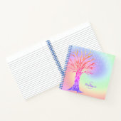 Monogram Regenboog Eenhoorn Kleuren Meisje Notitieboek (Binnen)