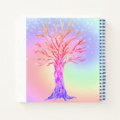 Monogram Regenboog Eenhoorn Kleuren Meisje Notitieboek (Achterkant)