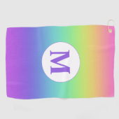 Monogram Regenboog Golfhanddoek (Horizontaal)