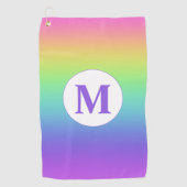 Monogram Regenboog Golfhanddoek (Voorkant)