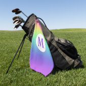 Monogram Regenboog Golfhanddoek (Groen)