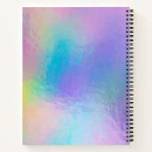 Monogram Regenboog Holografisch Gouden Initiaal Na Notitieboek (Achterkant)