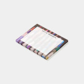 Monogram Regenboog Kleurpotloden Post-it® Notes (Schuin)