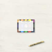 Monogram Regenboog Kunst Verf Potten Post-it® Notes (Op bureau)
