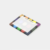 Monogram Regenboog Kunst Verf Potten Post-it® Notes (Schuin)