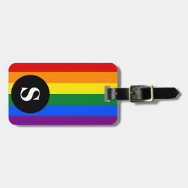 Monogram Regenboog Lesbische Homo Biseksuele Trans Bagagelabel