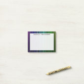 Monogram Regenboog Licht Strepen Post-it® Notes (Op bureau)