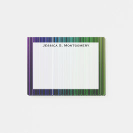 Monogram Regenboog Licht Strepen Post-it® Notes
